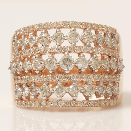 Wide Natural Diamond Eternity Ring