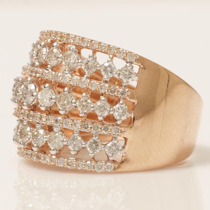 Wide Natural Diamond Eternity Ring