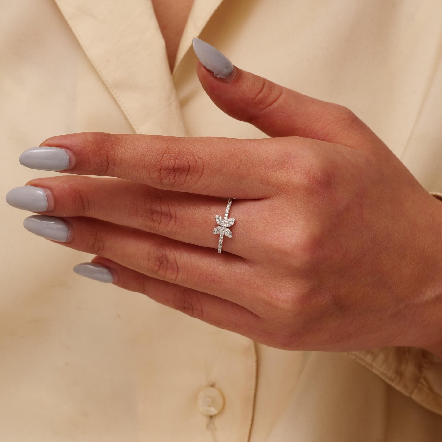 Butterfly Diamond Ring