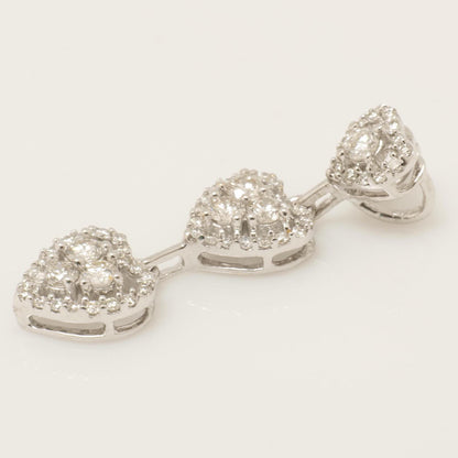 Three Heart Natural Diamond Pendant