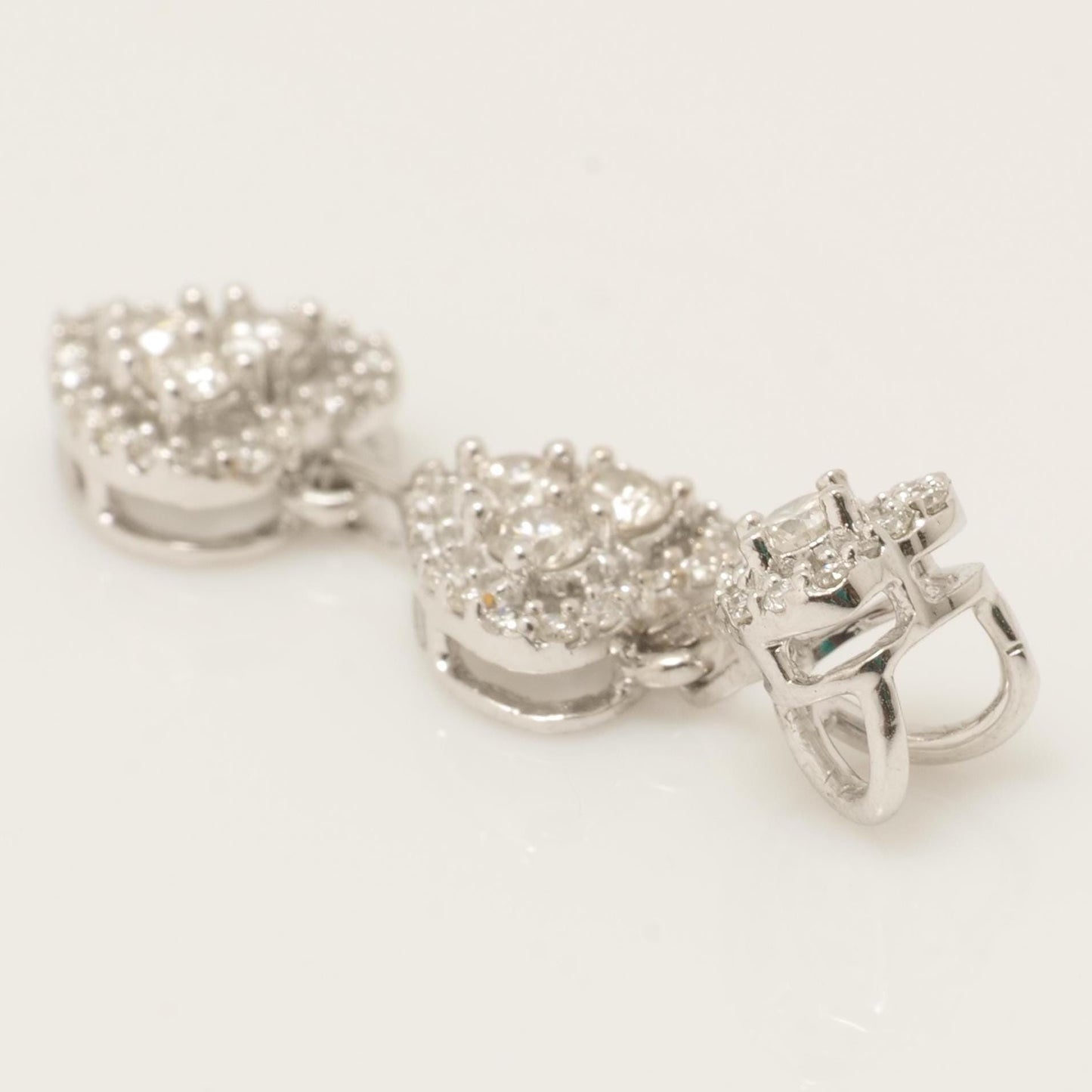 Three Heart Natural Diamond Pendant