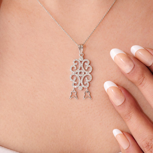 Floral Diamond Pendant