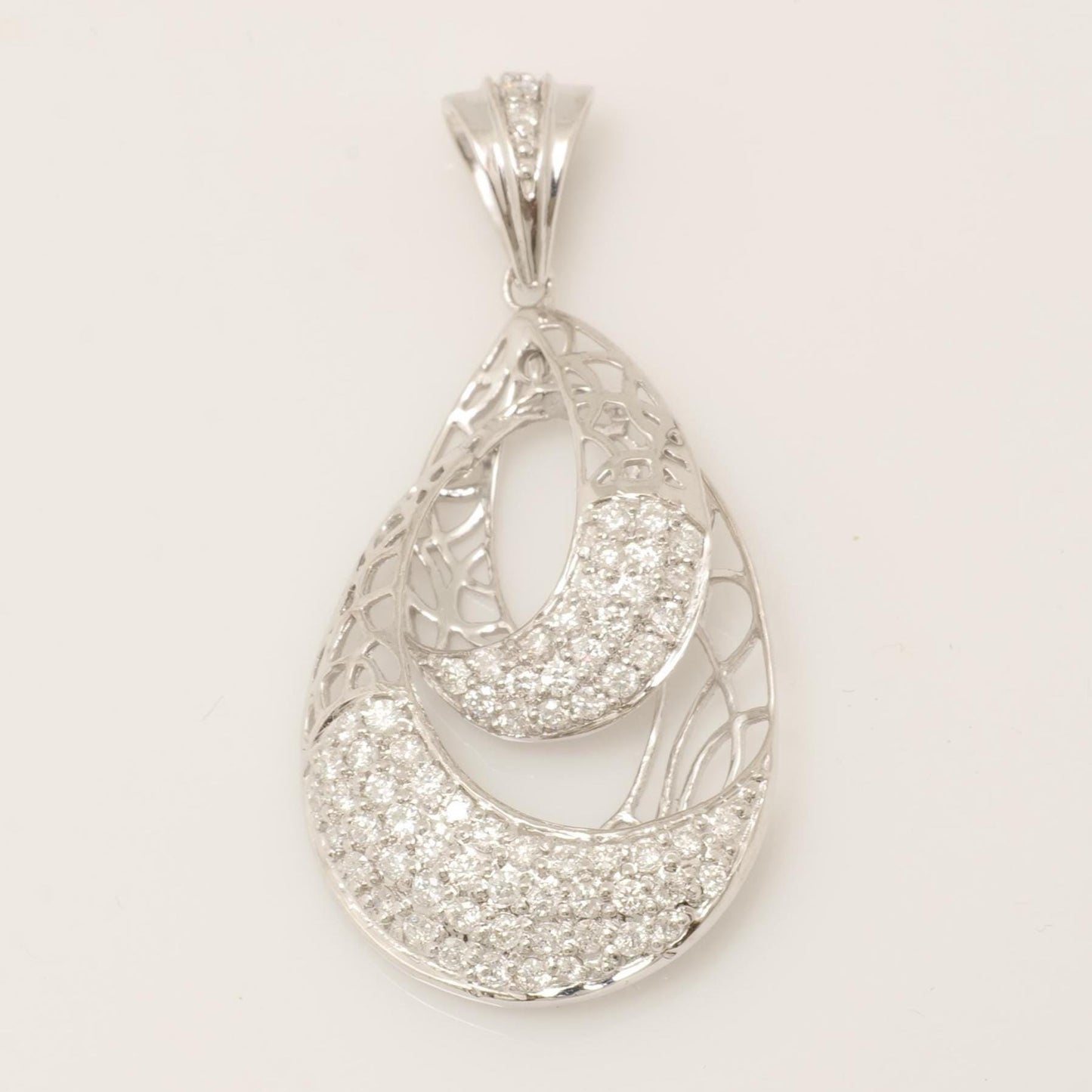 Teardrop Diamond Pendant Necklace