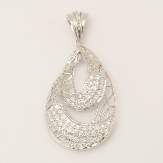 Teardrop Diamond Pendant Necklace