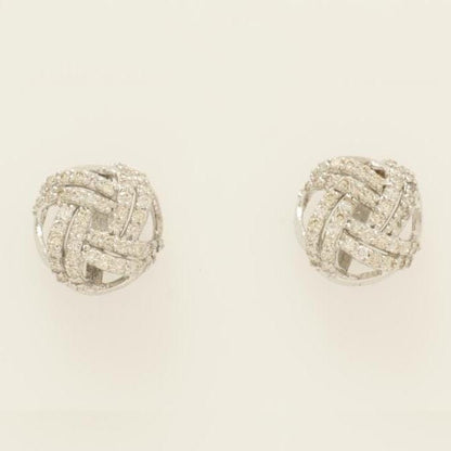 Knot Diamond Stud Earrings