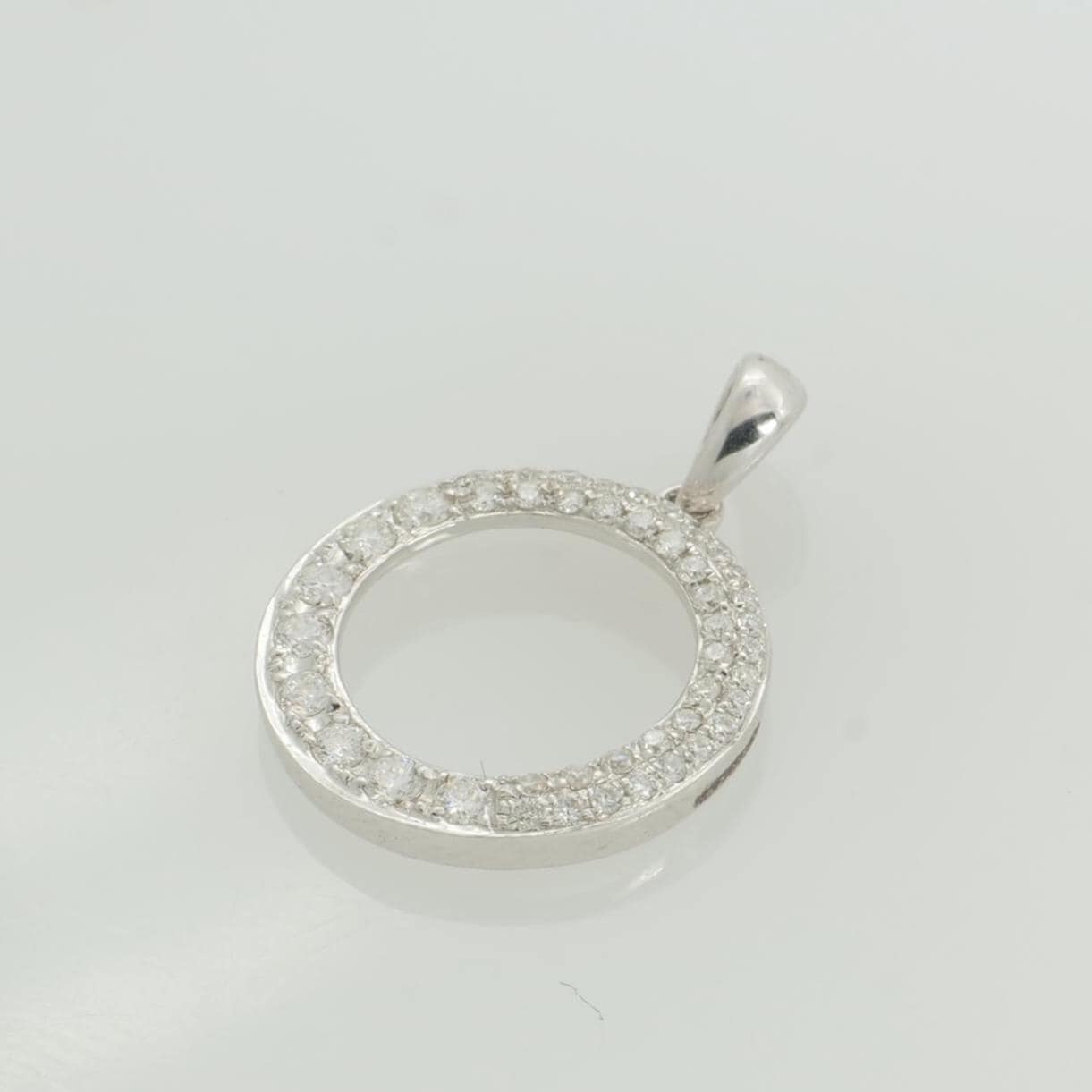 Circle Natural Diamond Karma Pendant Necklace