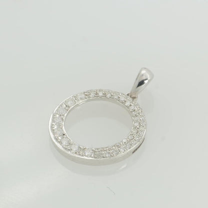 Circle Natural Diamond Karma Pendant Necklace