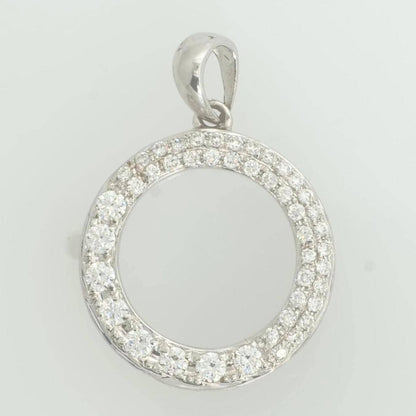 Circle Natural Diamond Karma Pendant Necklace