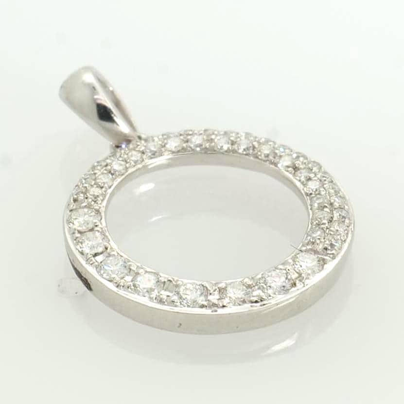 Circle Natural Diamond Karma Pendant Necklace
