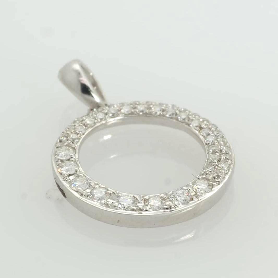 Circle Natural Diamond Karma Pendant Necklace
