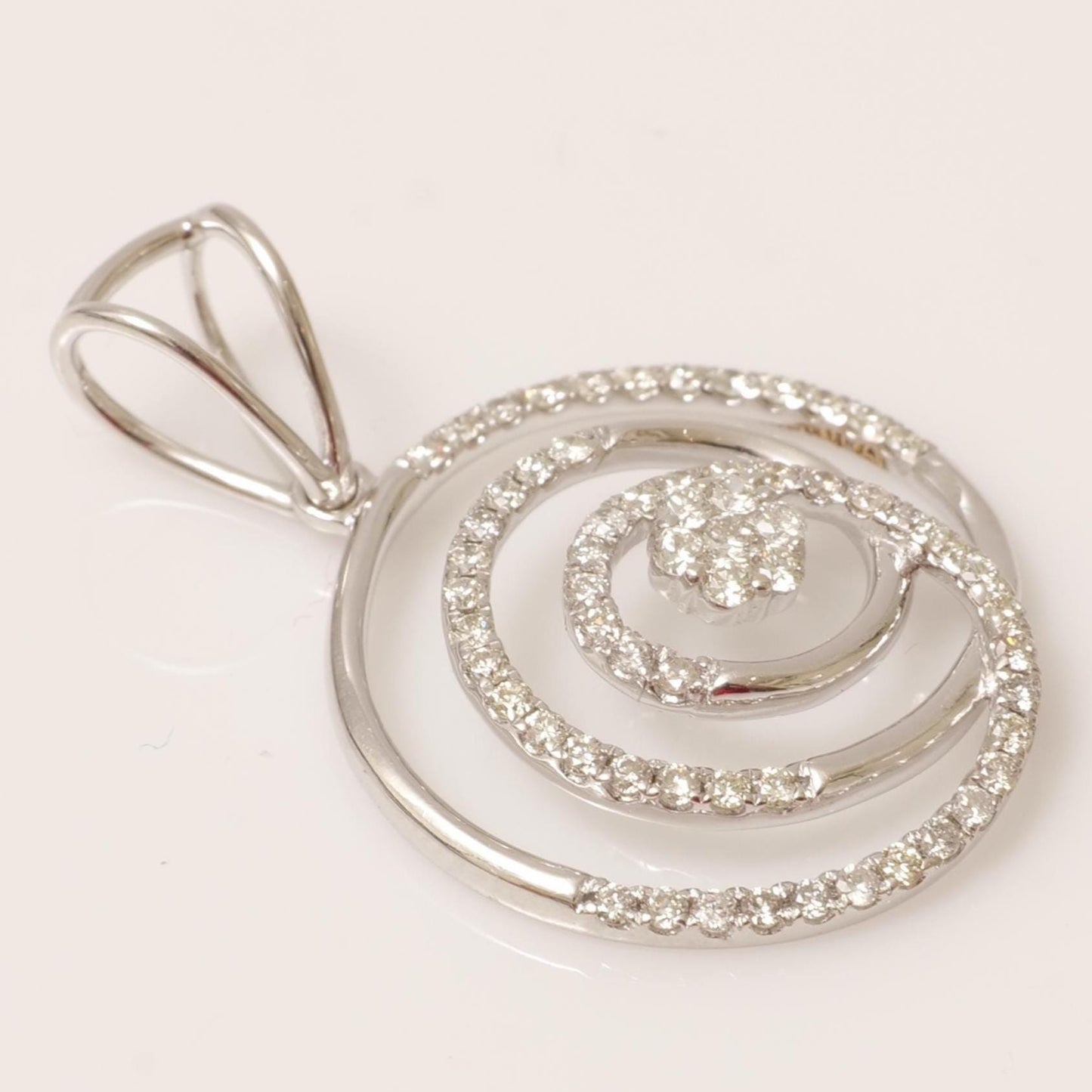 Spiral Natural Diamond Pendant
