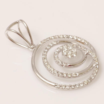 Spiral Natural Diamond Pendant