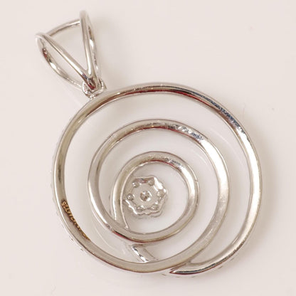 Spiral Natural Diamond Pendant