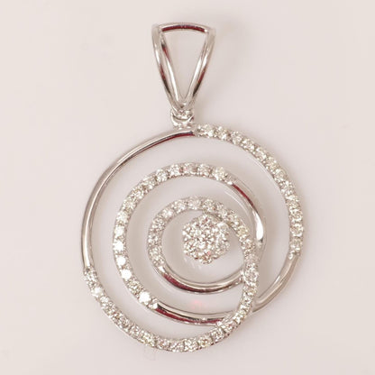 Spiral Natural Diamond Pendant