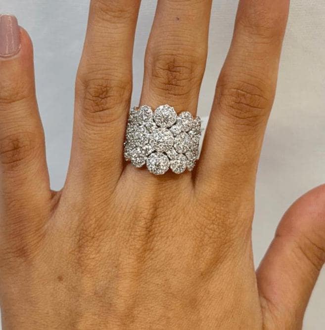 Floral Diamond Cocktail Ring