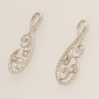 Swirl Natural Diamond Stud Earrings