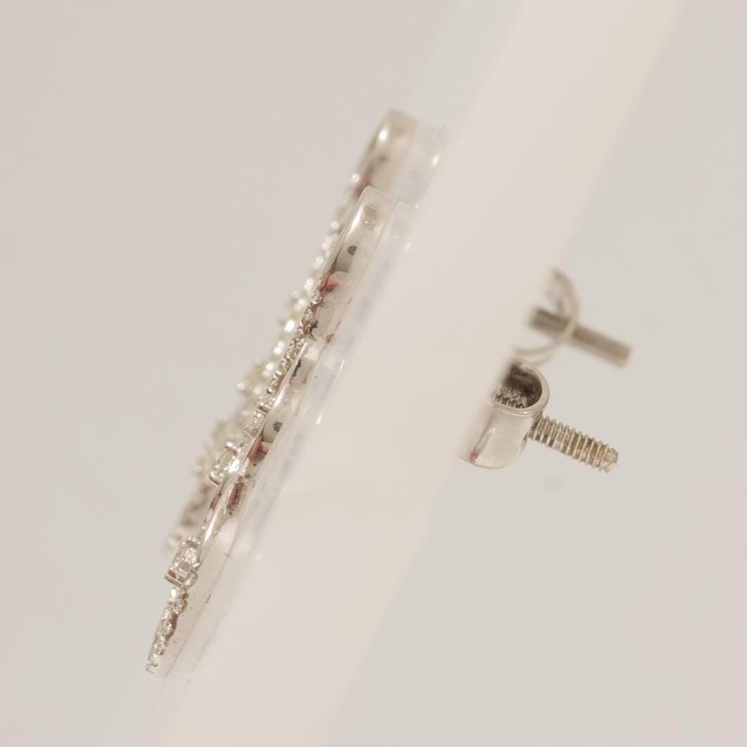 Swirl Natural Diamond Stud Earrings