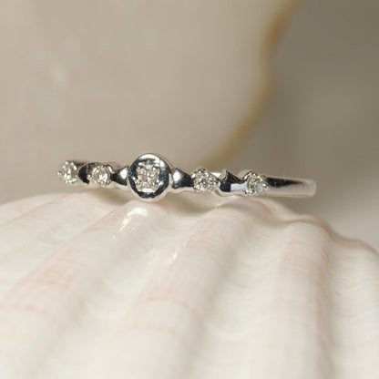 Dainty Diamond Minimalist Ring