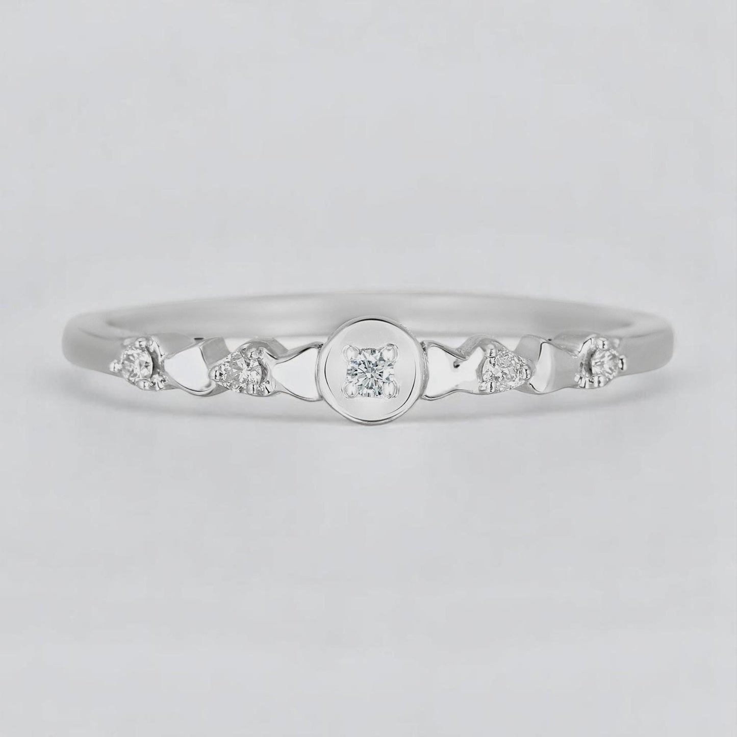 Dainty Diamond Minimalist Ring