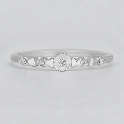 Dainty Diamond Minimalist Ring