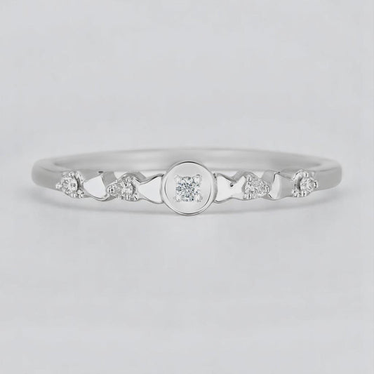 Dainty Diamond Minimalist Ring