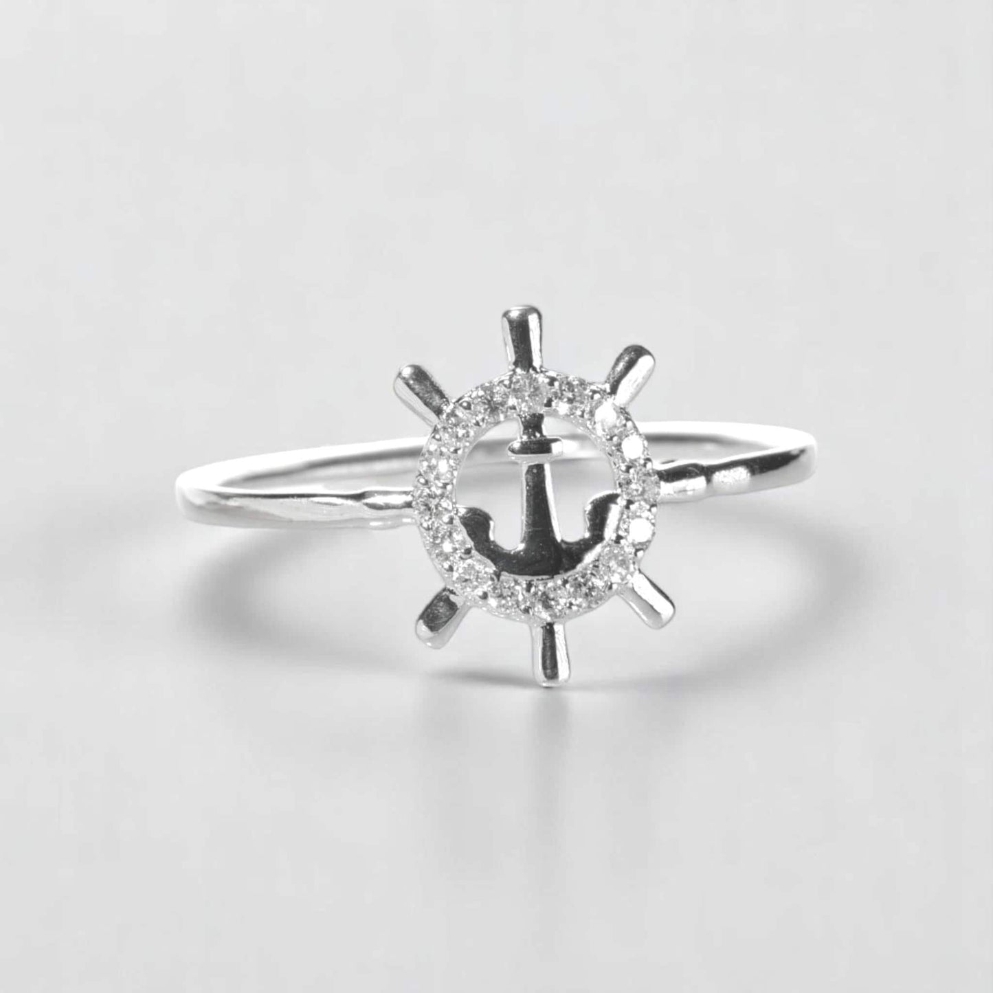 Anchor Wheel Diamond Ring