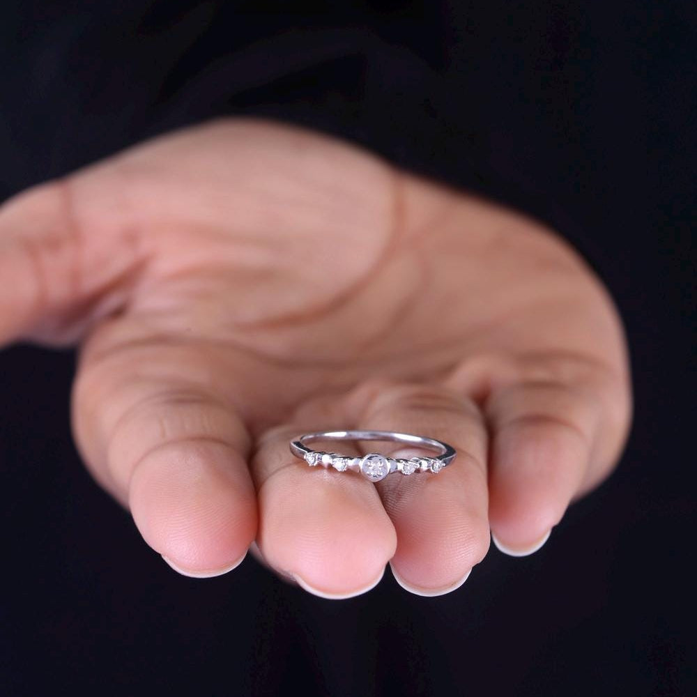 Dainty Diamond Minimalist Ring