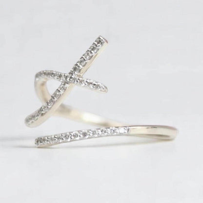 Criss Cross Diamond Ring