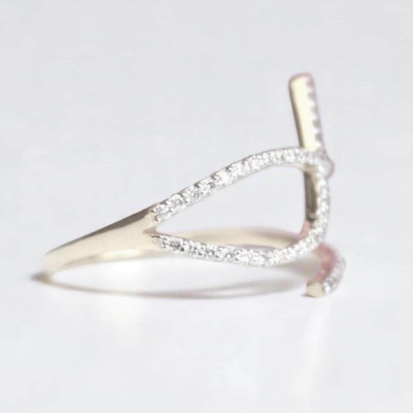 Criss Cross Diamond Ring