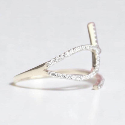 Criss Cross Diamond Ring