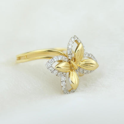 Butterfly Halo Natural Diamond Ring