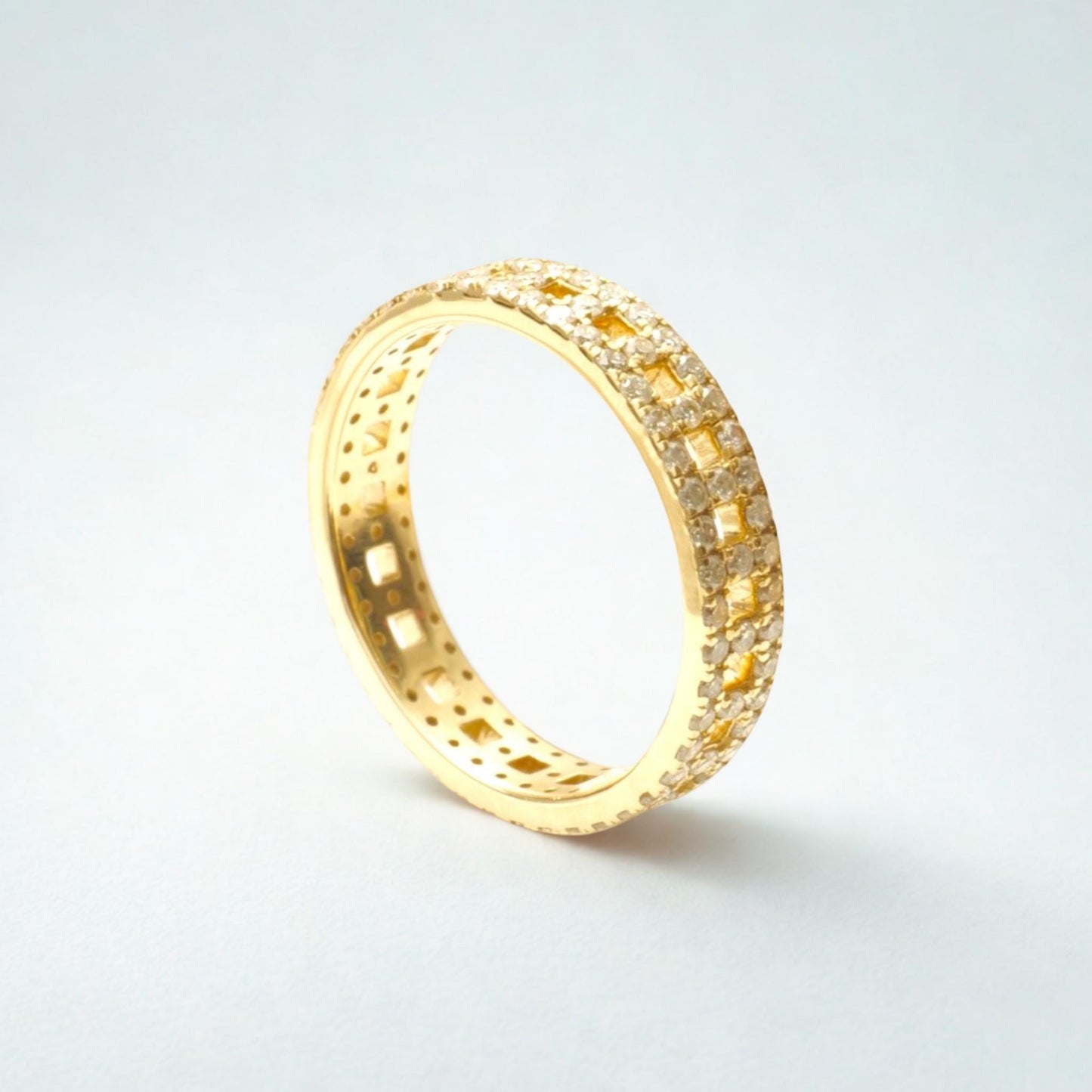 Geometric Band Wedding Ring