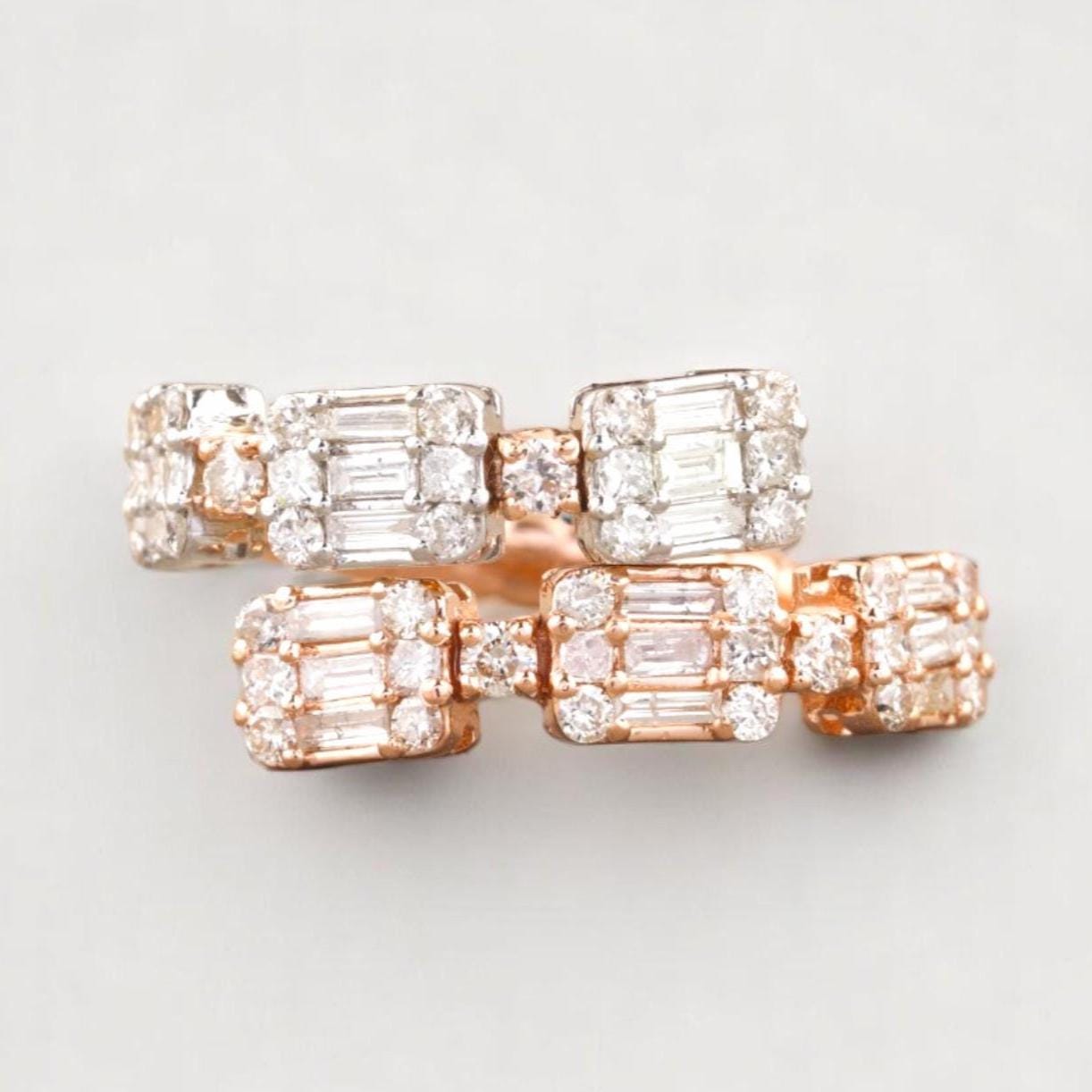 Double Band Diamond Ring