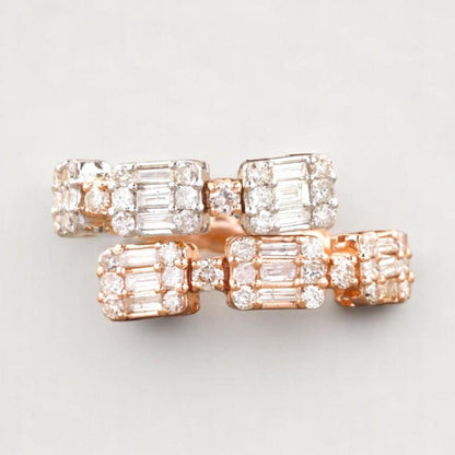 Double Band Diamond Ring