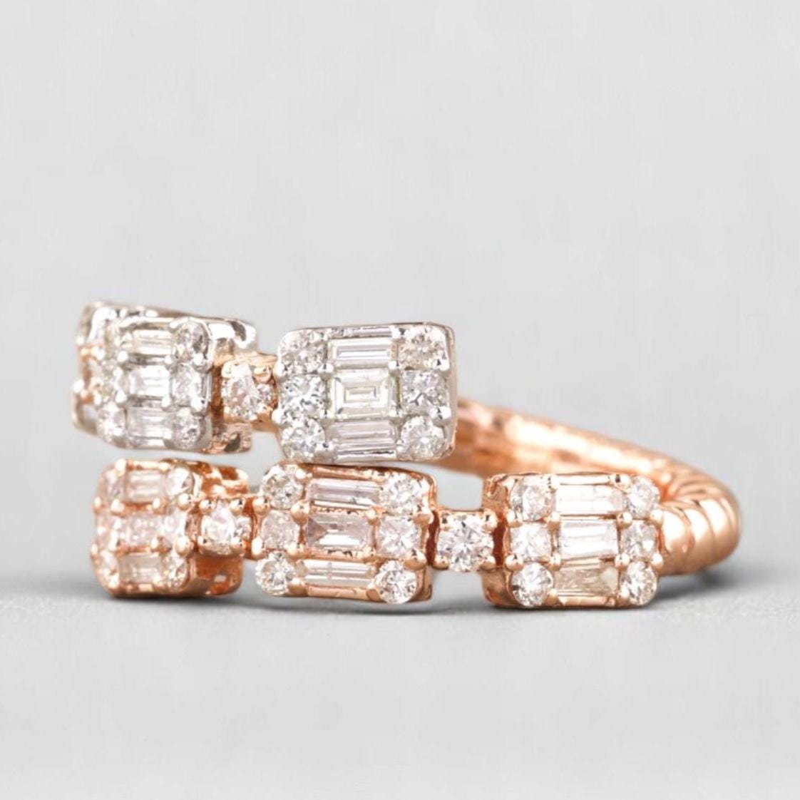 Double Band Diamond Ring