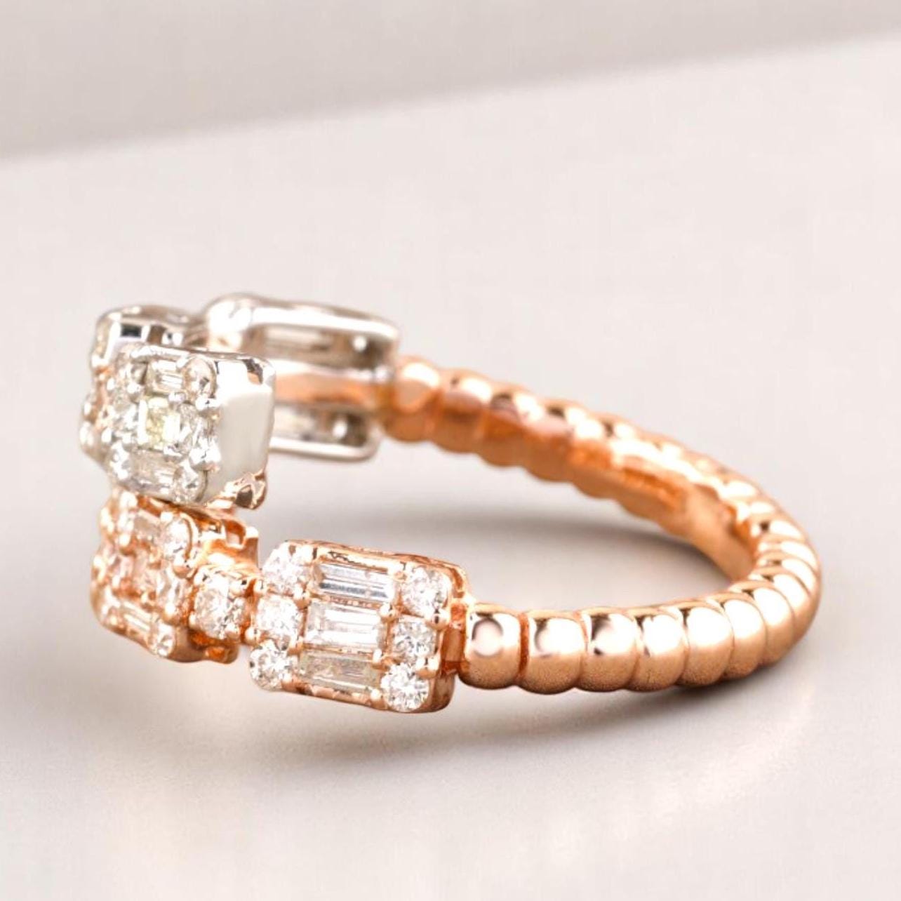 Double Band Diamond Ring