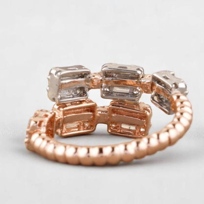 Double Band Diamond Ring