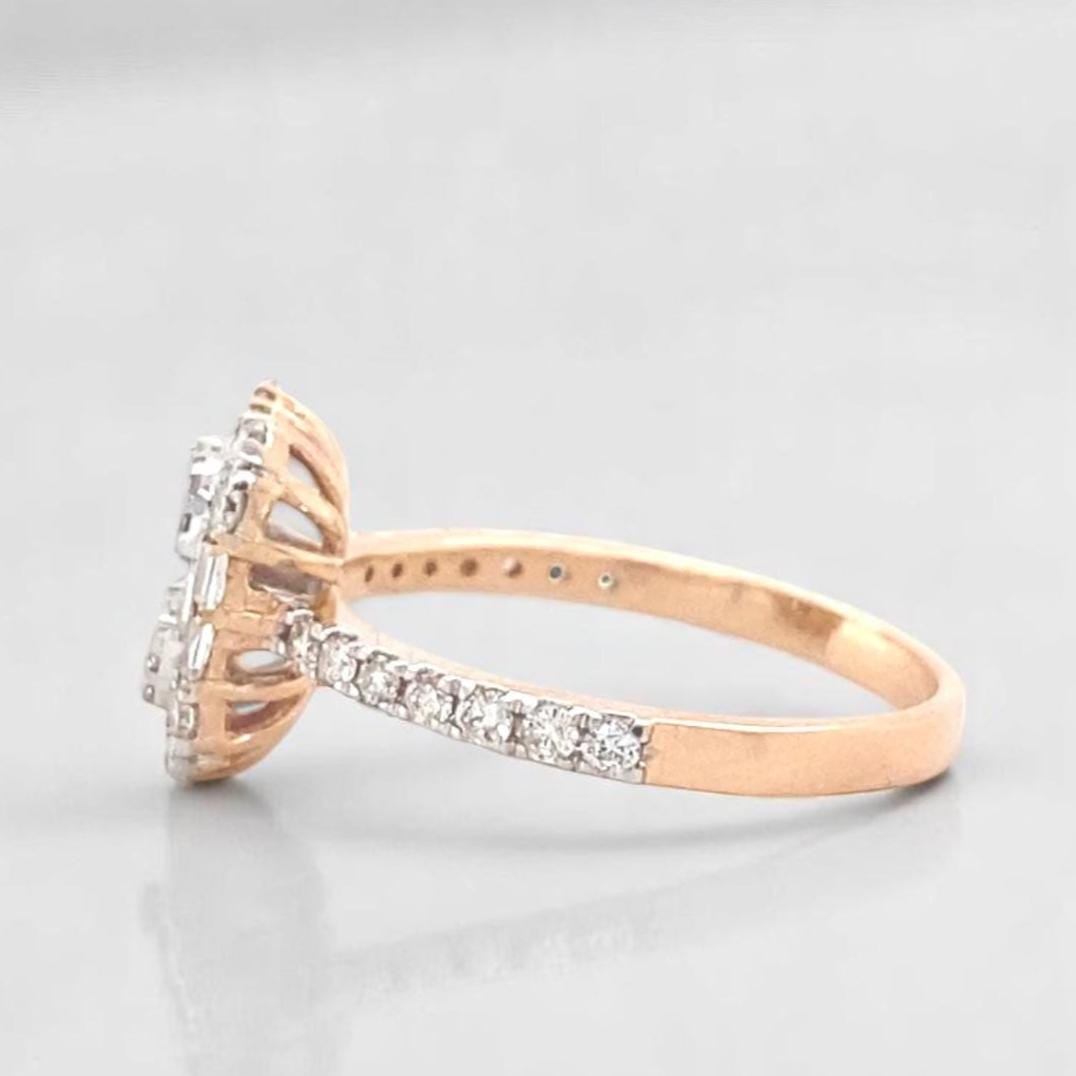 Round & Baguette Diamond Ring
