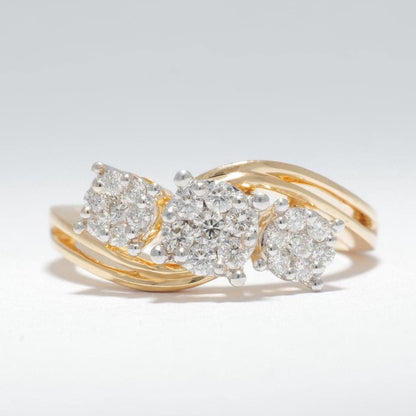 Trinity Cluster Natural Diamond Ring