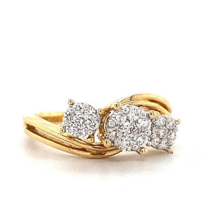 Trinity Cluster Natural Diamond Ring