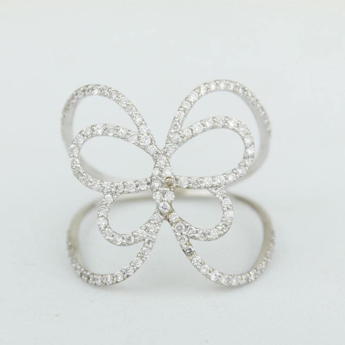 Butterfly Loop Natural Diamond Ring