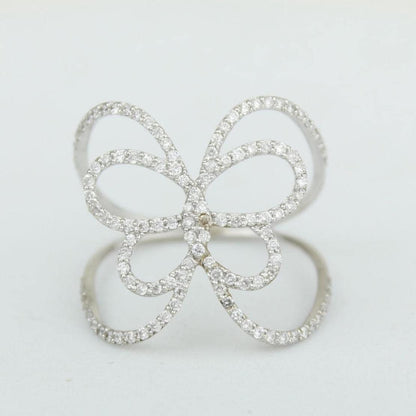 Butterfly Loop Natural Diamond Ring