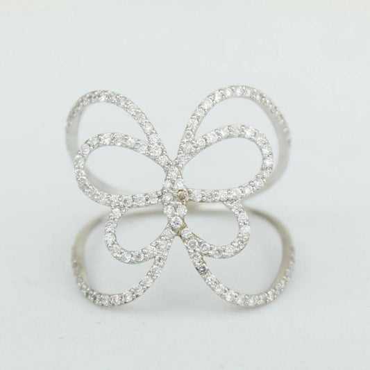 Butterfly Loop Natural Diamond Ring