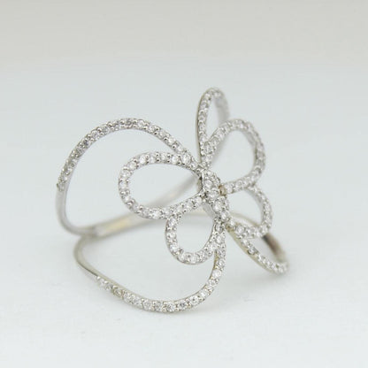 Butterfly Loop Natural Diamond Ring