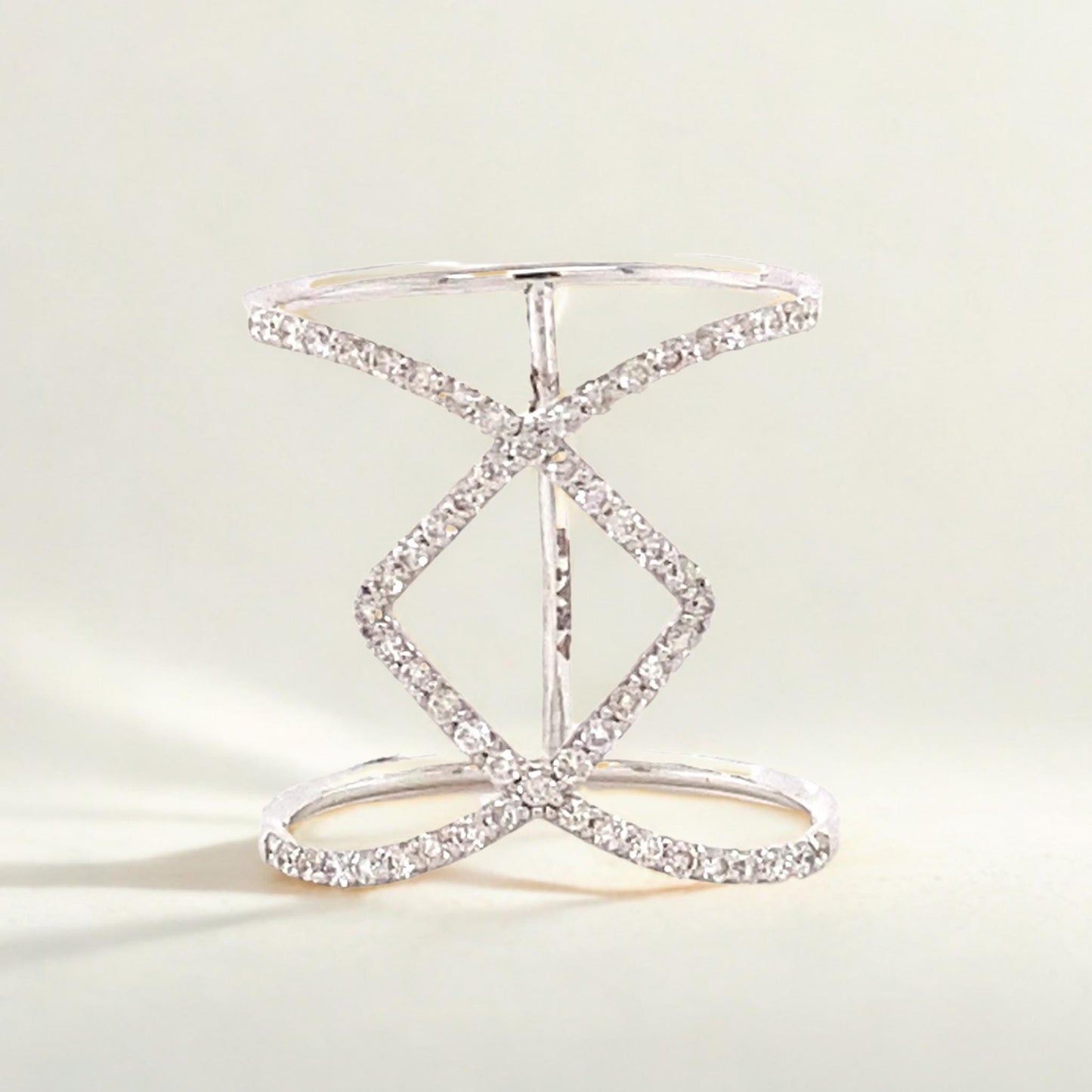 Criss Cross Diamond Ring