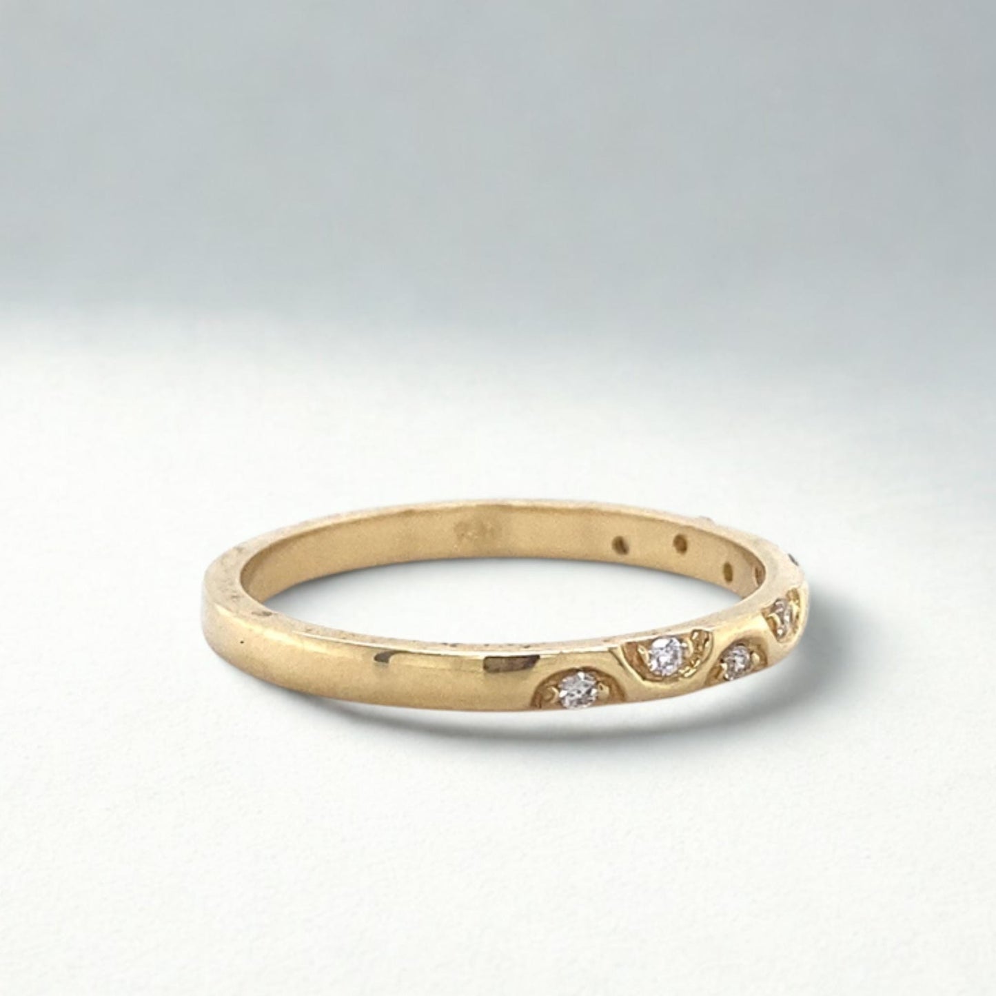 Crescent Diamond Band Ring