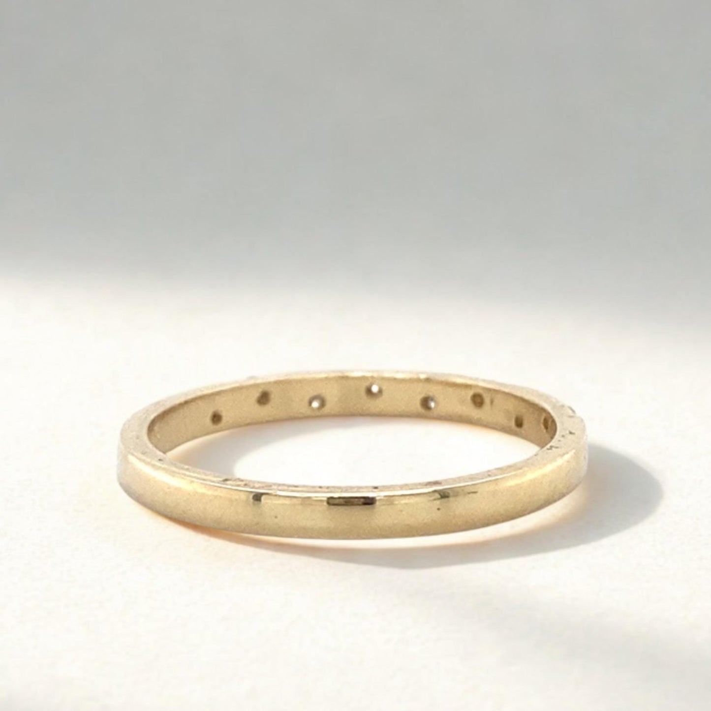 Crescent Diamond Band Ring