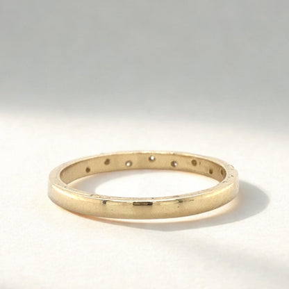 Crescent Diamond Band Ring