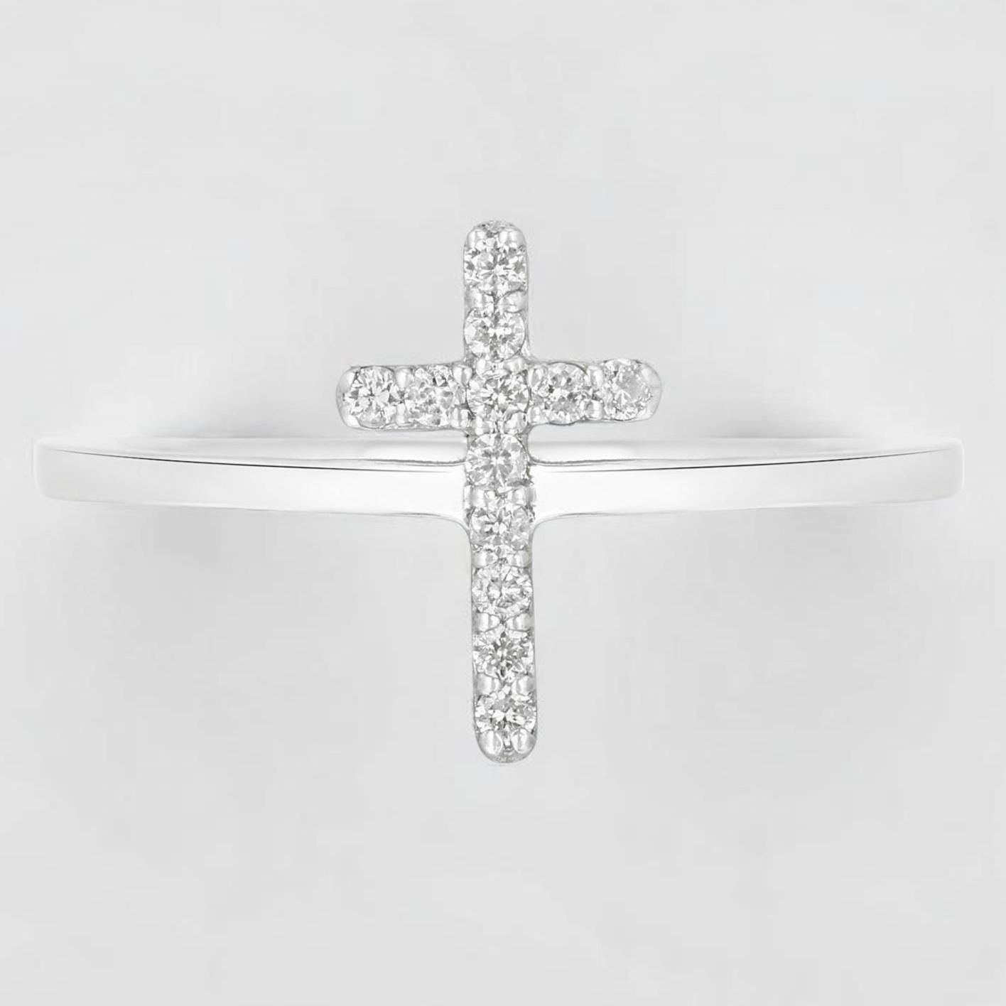 Cross Diamond Ring