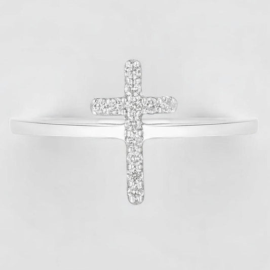 Cross Diamond Ring